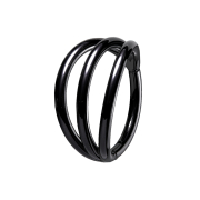 Micro Segmentring klappbar schwarz drei Ringe