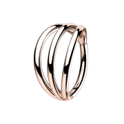 Micro Segmentring klappbar rosegold drei Ringe