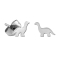 Ohrstecker silber Dinosaurier