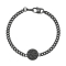 K12 - Black Hammered Bracelet - 4 mm