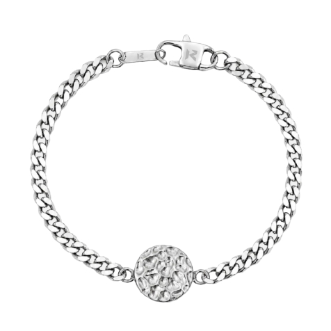 K12 - Silver Hammered Bracelet - 4 mm