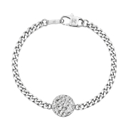 K12 - Silver Hammered Bracelet - 4 mm