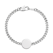 K12 - Silver Hammered Bracelet - 4 mm