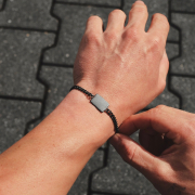 K12 - Black Wavy Bracelet - 4 mm