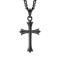 K12 - Catena a croce vintage nera - 3 mm