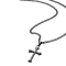 K12 - Catena a croce vintage nera - 3 mm