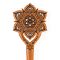 Haarnadel Mandala Blume mit Stern aus Sawo Holz