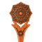 Haarnadel Mandala Blume mit Blume aus Sawo Holz