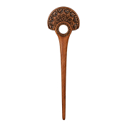 Haarnadel Mandala Blüte aus Sawo Holz