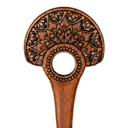 Haarnadel Mandala Blüte aus Sawo Holz