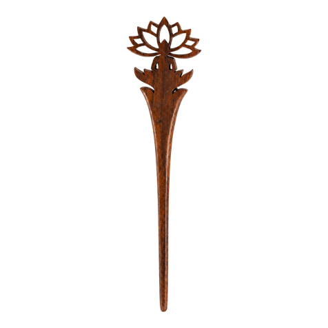 Haarnadel Buddha Lotusblume aus Narra Holz