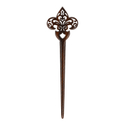 Haarnadel Fleur de Lis aus Narra Holz