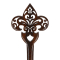 Épingle à cheveux « Fleur de Lis » en bois de narra