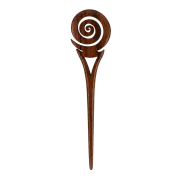 Haarnadel Spirale aus Narra Holz
