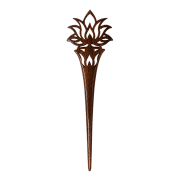 Haarnadel Lotusblume rund aus Narra Holz