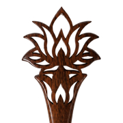 Haarnadel Lotusblume rund aus Narra Holz