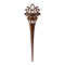 Haarnadel Lotusblume rund aus Narra Holz