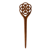 Haarnadel Blume des Lebens aus Narra Holz