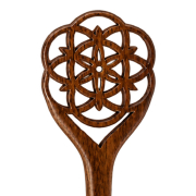 Haarnadel Blume des Lebens aus Narra Holz
