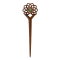 Haarnadel Blume des Lebens aus Narra Holz mit African Jade Stein