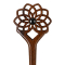 Hairpin "Flower of Life" made of Narra wood with a black onyx stone