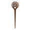Haarnadel Blume des Lebens aus Narra Holz mit Opalite Stein