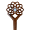 Haarnadel Blume des Lebens aus Narra Holz mit Opalite Stein