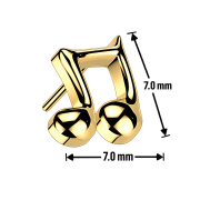 Threadless Gold-Plated Musical Note