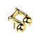 Threadless Gold-Plated Musical Note
