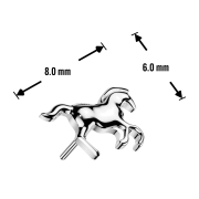 Threadless Pferd silber