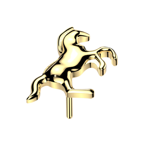 Threadless Horse, Gold-Plated