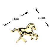 Threadless Horse, Gold-Plated