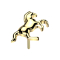 Threadless Horse, Gold-Plated