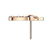 Threadless Kolibri rosegold Kristalle multicolor