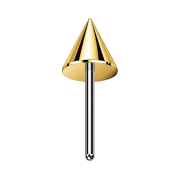 Threadless Cone, Gold-Plated