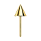Threadless Cone, Gold-Plated