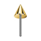 Threadless Cone, Gold-Plated