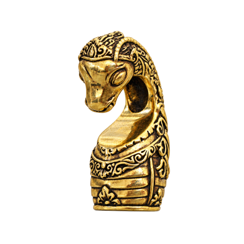 Gold-Plated Egyptian Horse Earring