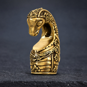 Gold-Plated Egyptian Horse Earring