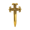 Gold-Plated Sword Earring