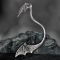 Ear Cuff silber Fledermausflügel links