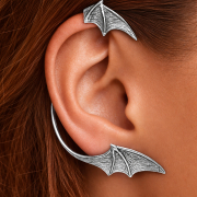 Ear Cuff silber Fledermausflügel rechts