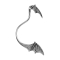 Ear Cuff silber Fledermausflügel rechts