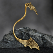 Ear Cuff vergoldet Fledermausflügel rechts