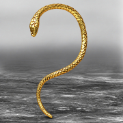 Ear Cuff vergoldet Schlange lang links
