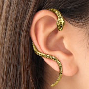 Ear Cuff vergoldet Schlange lang rechts
