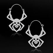 Ohrring silber Totenkopfspinne
