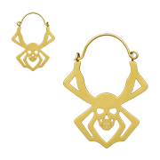 Ohrring vergoldet Totenkopfspinne