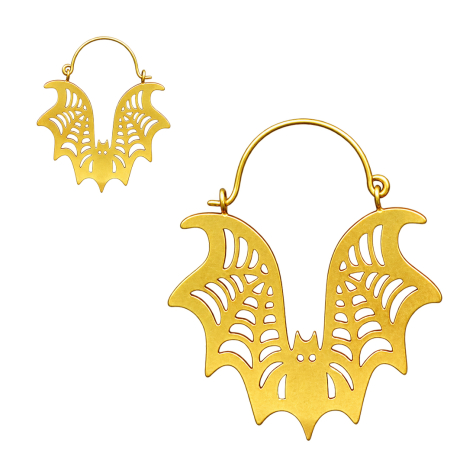 Ohrring vergoldet Fledermaus