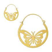 Gold-Plated Butterfly Earring
